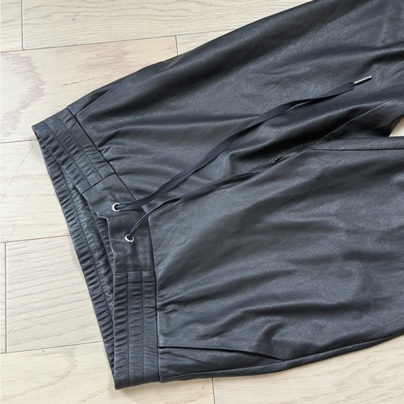 n: Philanthropy Black Leather Jogger Pants - XS - Picture 2 of 4